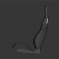 Gray Modern Sports Car Seat Featuring Headrest Holes And Ergonomic Design