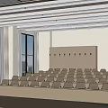 Modern multi-functional meeting room 3d model