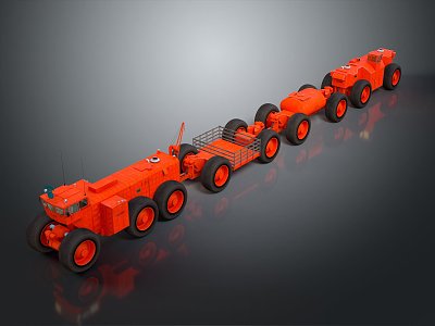 Modern Train Highway Train Pickup Wagon Convertible Wagon LTL Car 3d model