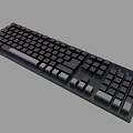 Full Size Black Computer Keyboard With Modern Design And Backlit Key Layout