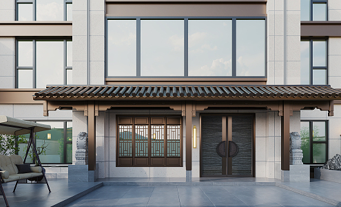 New Chinese Courtyard 3d model