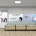 Modern Digital Store Interior With VR Headsets Smartphones And Display Counters 3d model