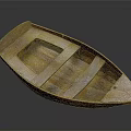 Traditional Handcrafted Wooden Boat With Planks And Seat Area For Water Transport