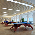 Modern Table Tennis Room Office Table Tennis Room Table Tennis Table 3d model