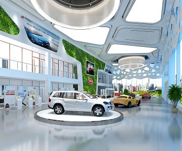 Hyundai Auto Shop Car Store 3d model