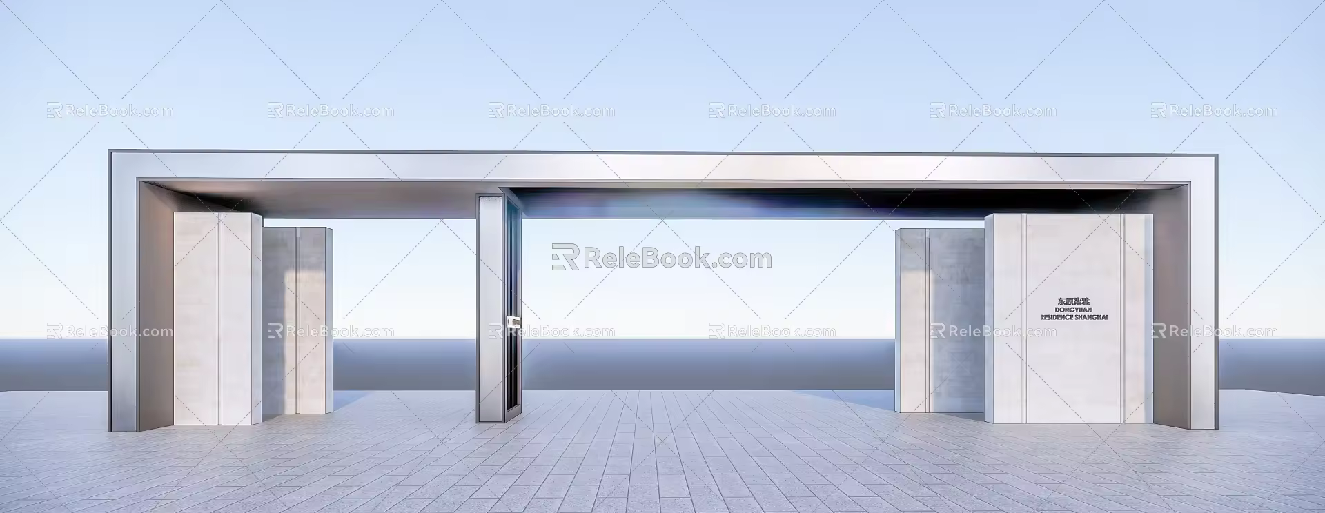 Modern Gate Simple Entrance Gate 3d model