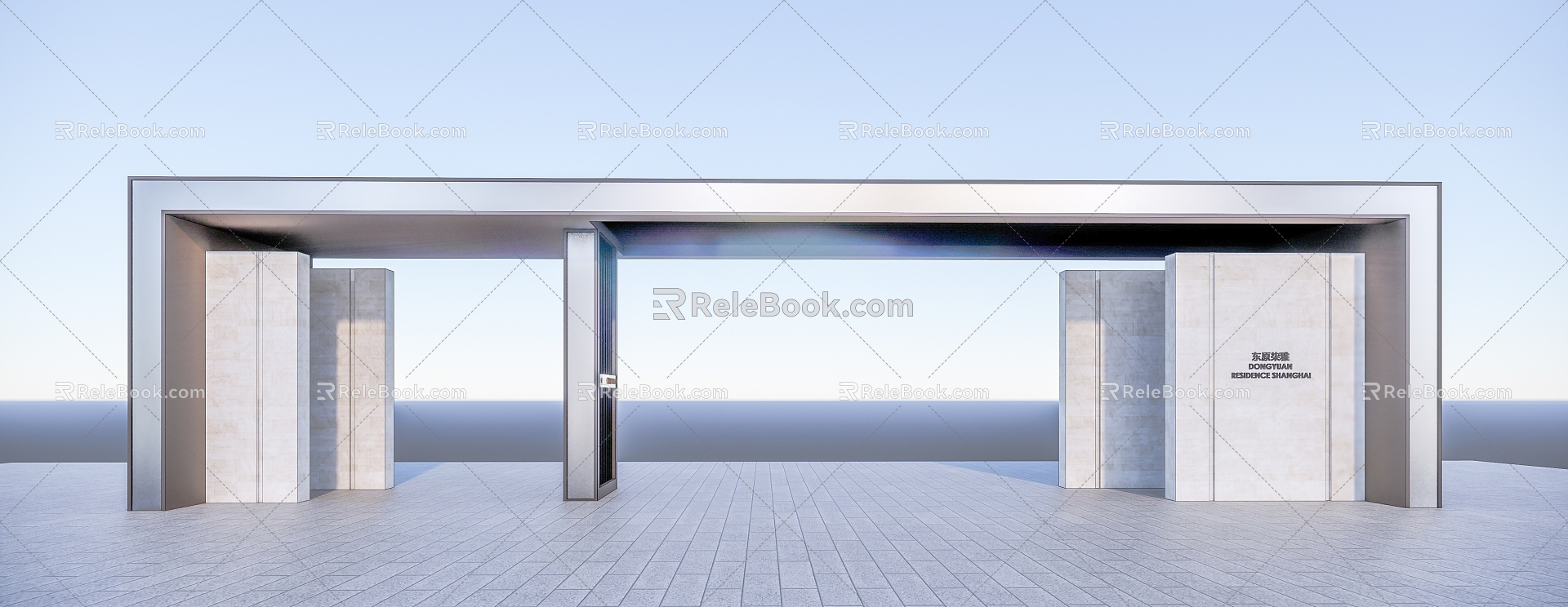 Modern Gate Simple Entrance Gate 3d model