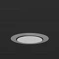 Modern Recessed Circular Ceiling Light With Sleek White Panel And Gray Frame 3d model