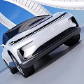 Modern Electric Car With Sleek Front Design And Futuristic Aerodynamic Body