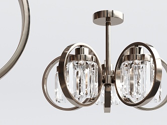 Modern Chandelier Metal Glass Chandelier 3d model