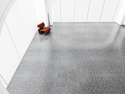 dark gray terrazzo floor tile model