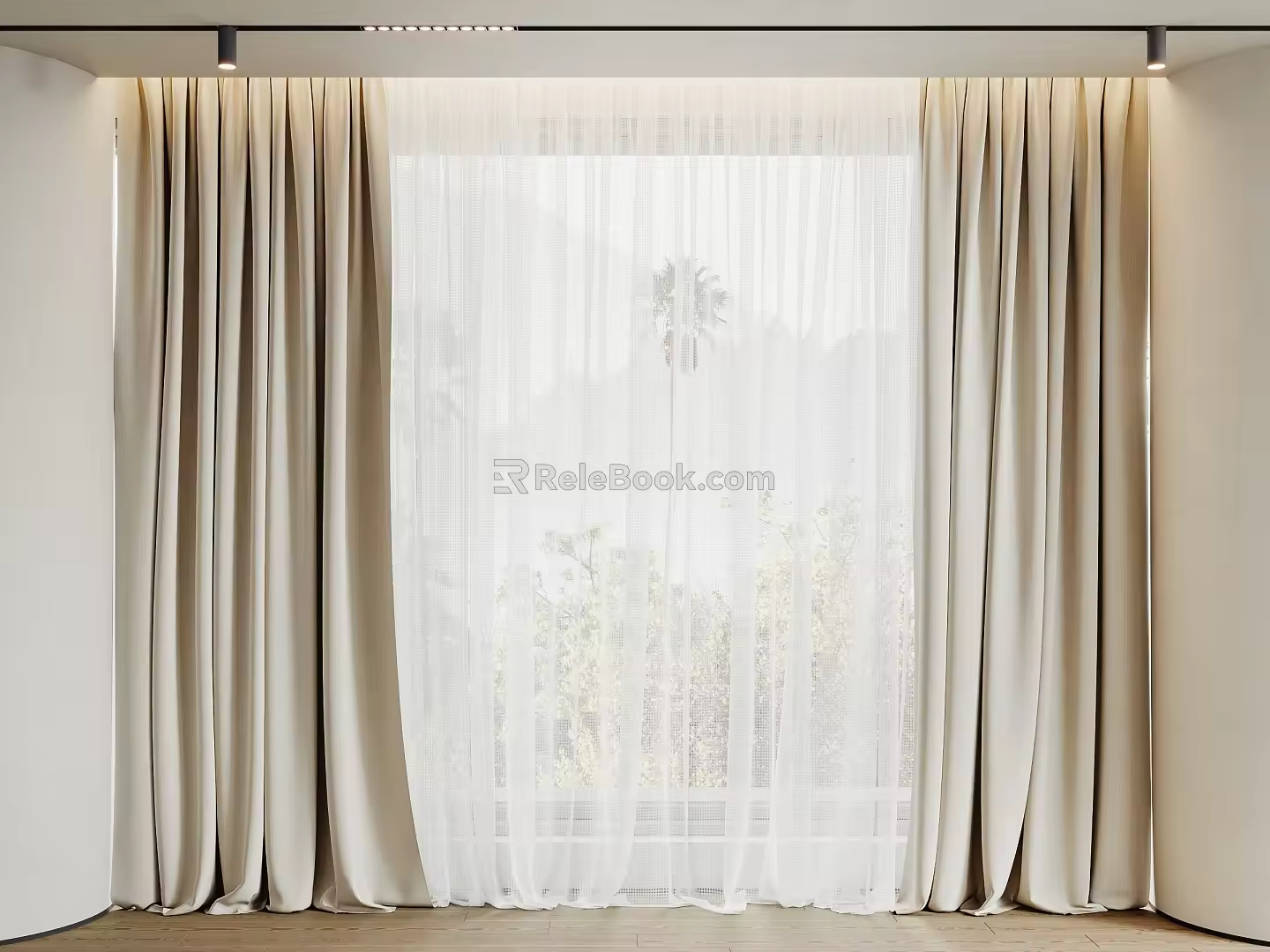 Modern Curtains 3d model