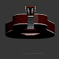 Vintage Acoustic Guitar Featuring Orange Brown Wooden Body And Steel Strings For Home Musical Life