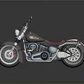 Vintage Motorcycle With Blue Fuel Tank Brown Leather Seat White Rims And Red Brake Calipers