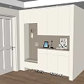 Modern Entryway Shoe Cabinet Design With Coat Hooks Bench And Decorative Items