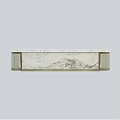 Elegant Modern Reception Desk With Marble Countertop And Decorative Columns