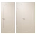 Minimalist Modern Hinged Doors Design With Sleek Handle For Home Interior Decoration