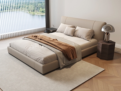 Modern Bed Double Bed Minimalist Bed Italian Bed model