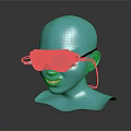 Stylish Jewelry Accessory Glasses With Red Decorative Details For Fashionable Look