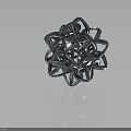 Artistic Silver Furniture Decorative Piece With Intertwined Metal Rings Spherical Structure