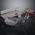 Rustic Wooden Outdoor Bench With Sturdy Design For Garden Areas