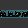 Detailed Blue Control Panel With Multiple Gauges Knobs And Functional Buttons