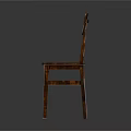 Three Wooden Chairs With Rustic Design For Home Interior Furniture