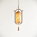 Elegant Traditional Chinese Chandelier With Bamboo Leaf Pattern And Tassel Design