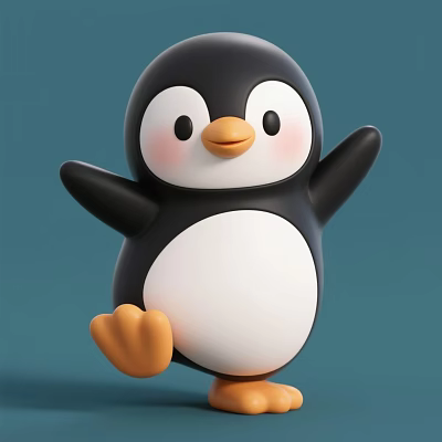 Q version penguin peanut penguin penguin animal small animal penguin toy cartoon character doll 3d model