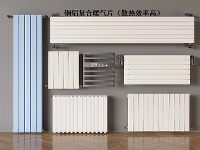 Copper Aluminum Composite Radiators With High Heat Dissipation And Various Styles 3d model