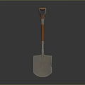 High Quality Hardware Tool Shovel With Orange Handle And Metal Blade