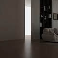 Modern White Sofa And Coffee Table Set With Decorative Pillows Throw Blanket And Plant