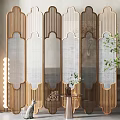 New Chinese Style Screen Partition 3d model