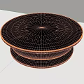 Black Modern Minimalist Coffee Table With Layered Marble Design And Smooth Surface