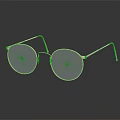 Round Metal Frame Glasses With Transparent Lenses And Sleek Minimalist Design