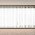 White Vertical Curtain Blinds With Striped Design For Home Window Decoration