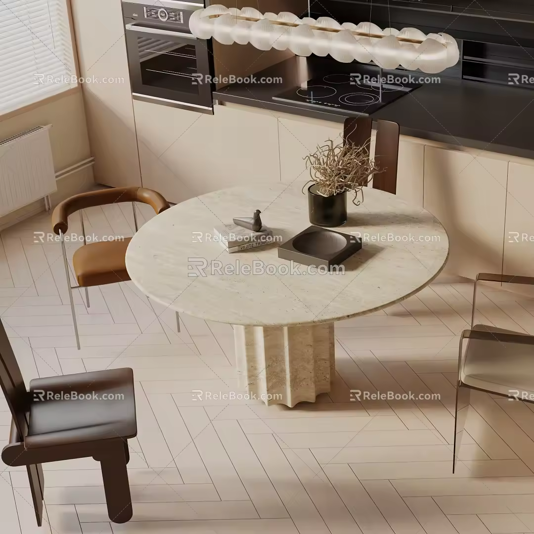 Modern dining table 3d model