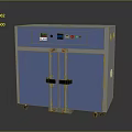 Blue Double Door Industrial Equipment With Control Panel Digital Display And Wheels