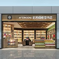 Afternoons Mall Bookstore Interior With Shelves Books And Service Counter