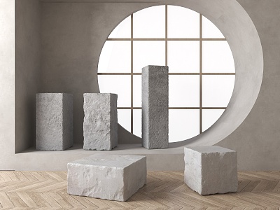 Damaged pillar Damaged stone pillar Damaged stone pier Old pillar Industrial wind pillar Building component 3d model