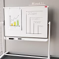 MinotLi Whiteboard With Stand Displaying Charts And Numbers In Home Office Room