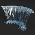 Various Water Fountain Designs with Cascading Curved and Circular Water Flows