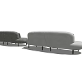 modern double sofa fabric double sofa 3d model