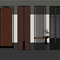 New Chinese Partition Screen 3d model
