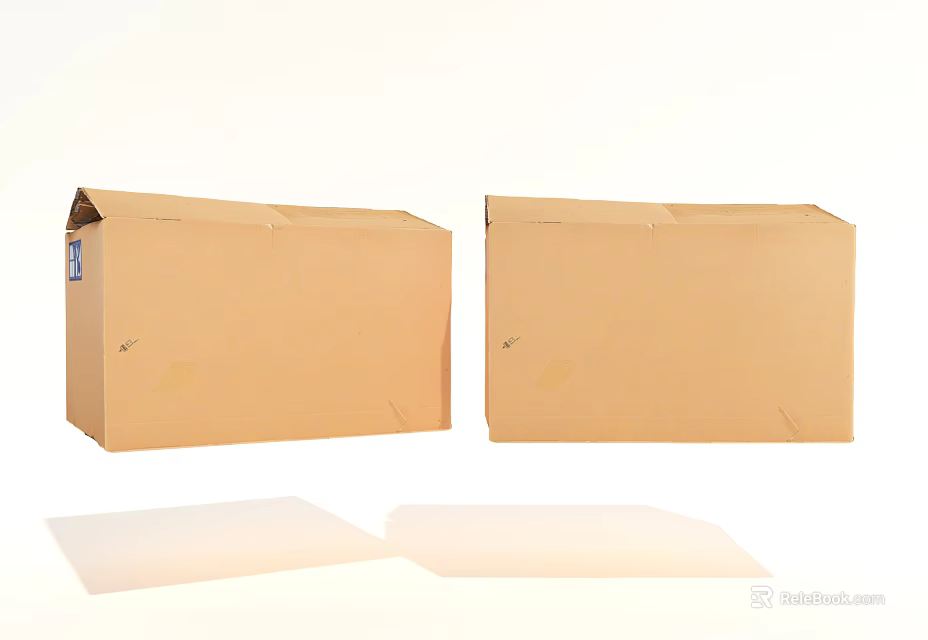 Sturdy Cardboard Boxes for Household Storage and Moving Supplies 3d model 