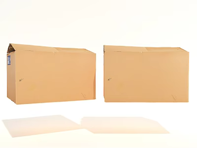 Sturdy Cardboard Boxes for Household Storage and Moving Supplies 3d model