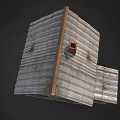 Two Wooden Houses With Metal Roofs Wooden Siding And Windows