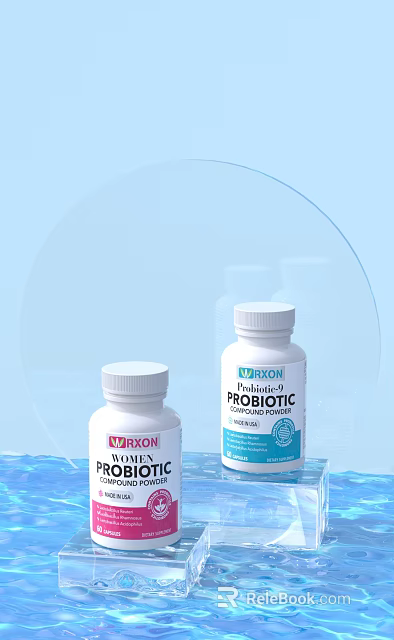 VORXON Women's And Advanced Probiotic Supplements Essential Daily Living Products For Health 3d model 