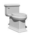 White Two Piece Ceramic Toilet With Classic Design And Sleek Base