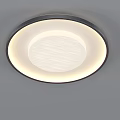 Modern Square Ceiling Light With White Textured Panel Black Frame And Illuminated Edge 3d model